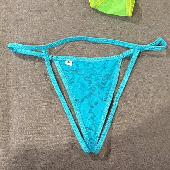 Malibu Strings bundle of Colorful Lace Thongs… set of 10! - Picture 3 of 3